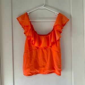 A&F off shoulder flutter sleeve top